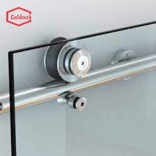 Edelstahl-Glas-Hardware-Kits, verstellbare Schieberolle für Duschtüren